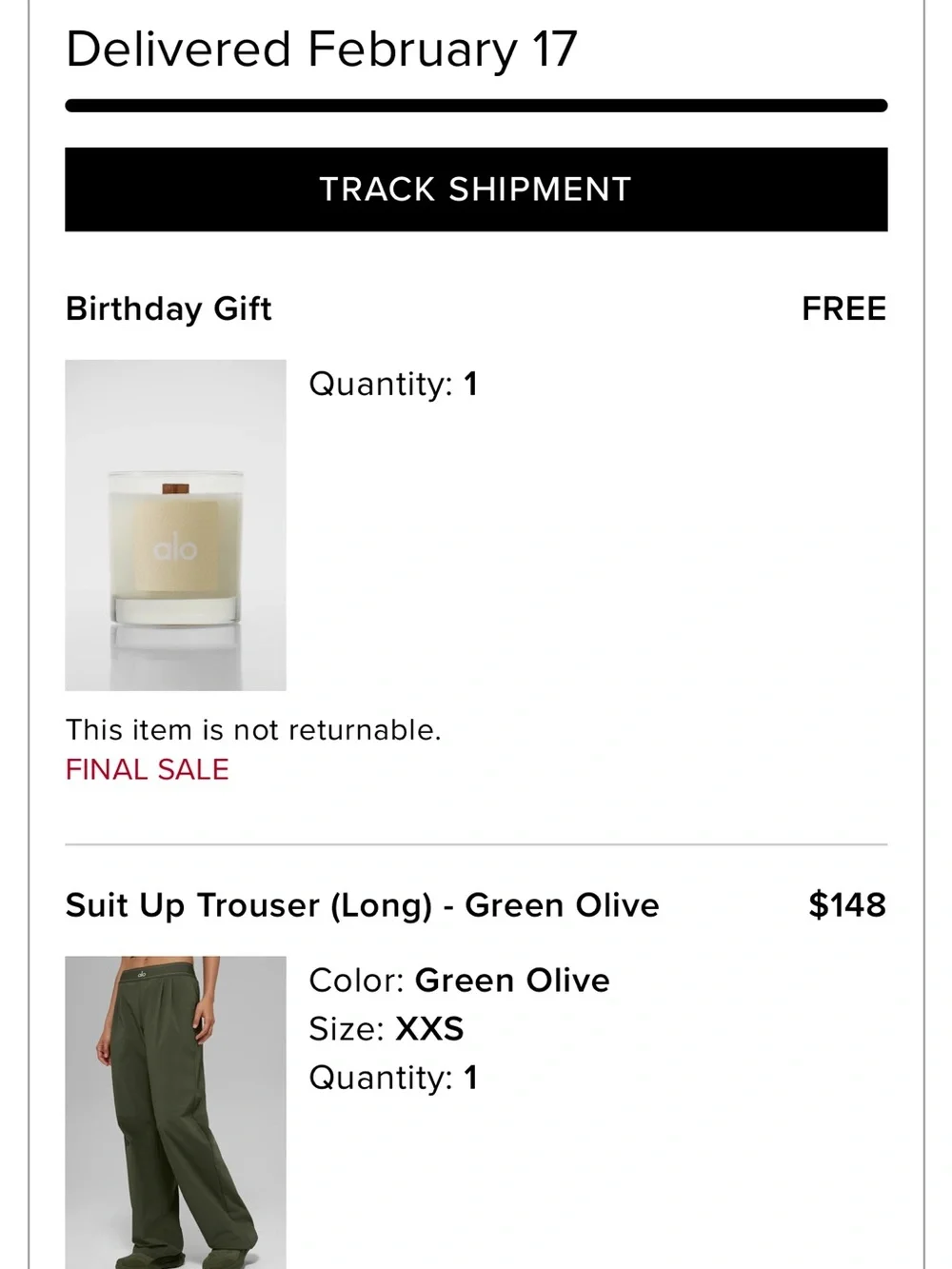 Alo Yoga Suit Up Trouser Long Green Olive XXS NWT